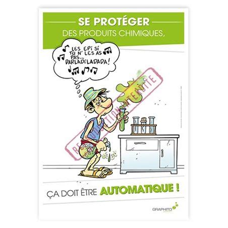 Affiche Se protéger des produits chimiques Graphito Prévention