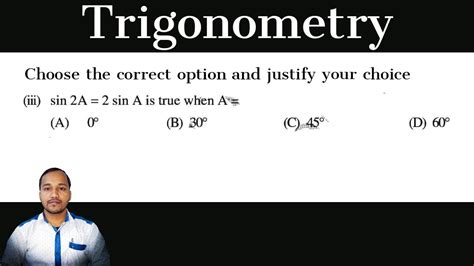 sin2A=2sinA is true when A=? - YouTube