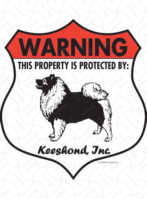 Keeshond Property Patrolled Badge Dog Signs And Stickers