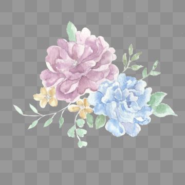 Blue Flower Bouquet Vector Hd Png Images Blue And Purple Flower