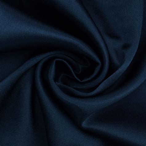 Tissu Satin De Viscose Bleu Marine Tissus Hemmers