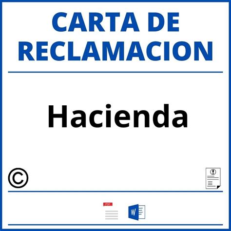 Modelo Carta Reclamacion Hacienda Pdf Word