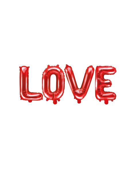 Ballon Aluminium Lettres LOVE Rouge 140 X 35 Cm Vegaooparty