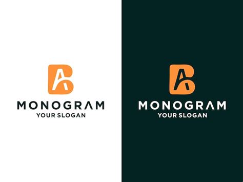 Modelo De Design De Logotipo Ab De Letra Monograma Minimalista Vetor