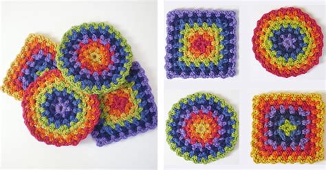 Lovely Knit Granny Squares Free Knitting Pattern Photo Tutorial