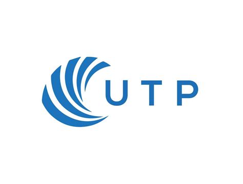 Utp Letter Logo Design On White Background Utp Creative Circle Letter