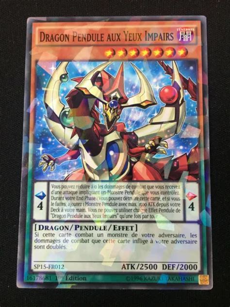 Carte Yu Gi Oh Dragon Pendule Aux Yeux Impairs Sp Fr Ere