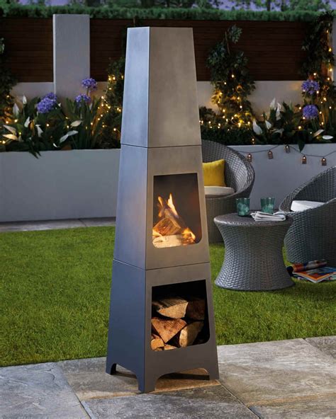 Gardenline Steel Chimenea Patio Heater Chiminea Backyard Furniture