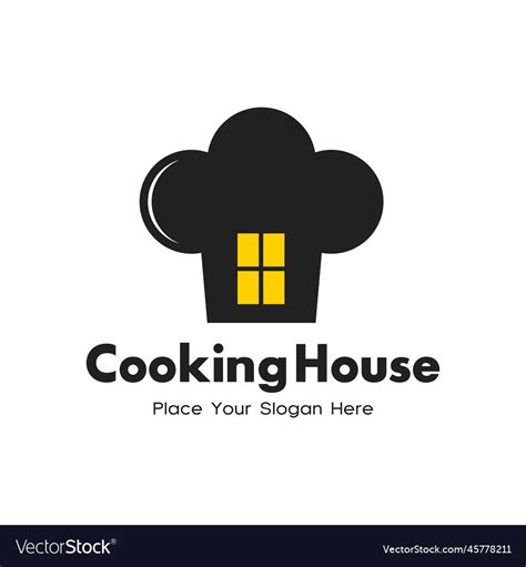 Cooking house logo template this logo with hat Vector Image