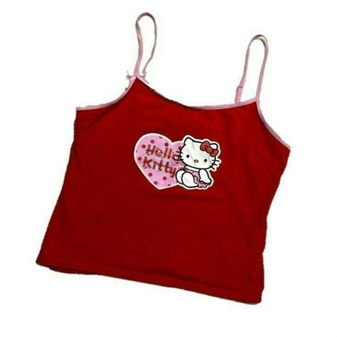 Tags Hello Kitty Cute Red Shirt Aesthetic Girly Soft Softcore