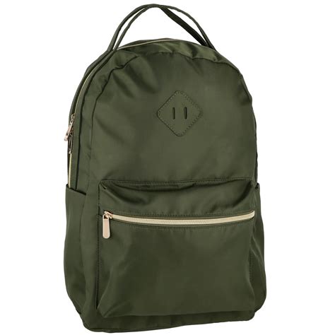 Madison Dakota Green Double Handle Satin Backpack Shop Backpacks At