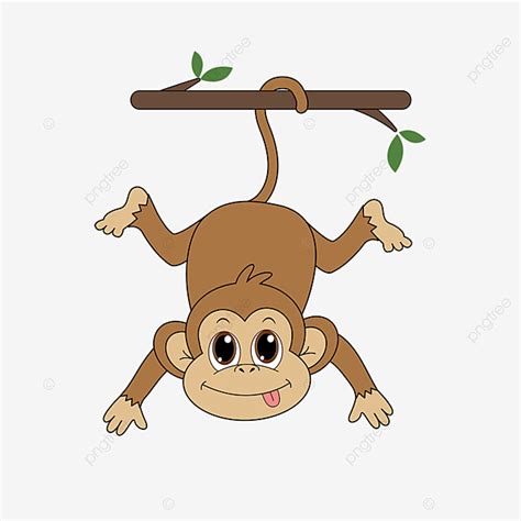 Cute Cartoon Monkey Hanging