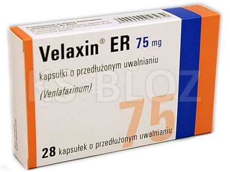 Velaxin ER 75 - ulotka (dawkowanie, zastosowanie, interakcje) - KtoMaLek.pl