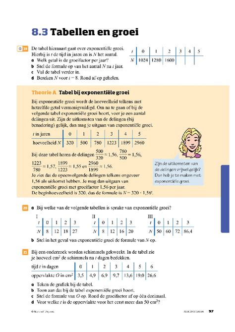 3 Tabellen En Formules Exponentieel En Lineair Wiskunde Studeersnel
