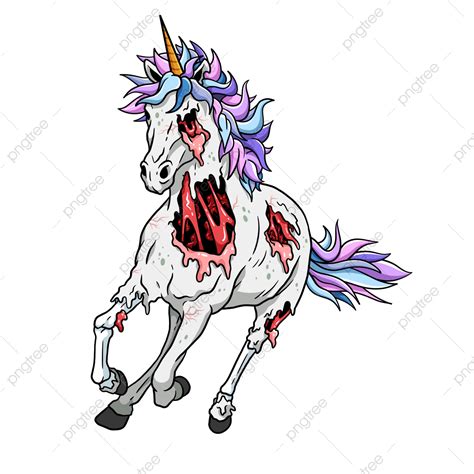 Zombie Unicorn Png Image Zombie Unicorn Horror Cartoon White Corpse