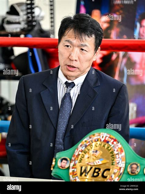 B M B Boxing Gym Chairman Hisashi Teraji During A Public Workout In Tokyo Japan On September 7