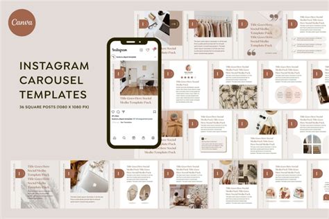 Instagram Template Canva Carousel Post Shadow A Clean Minimum