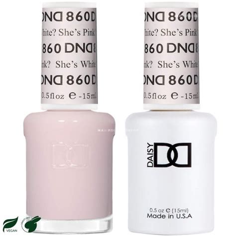 Dnd Duo Gel And Nail Polish Set Sheer Collection She S White She S Pink 860 2 X 15ml