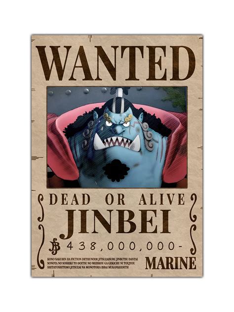 Jinbei Wanted Bounty Poster | ComicSense | SenpaiCart