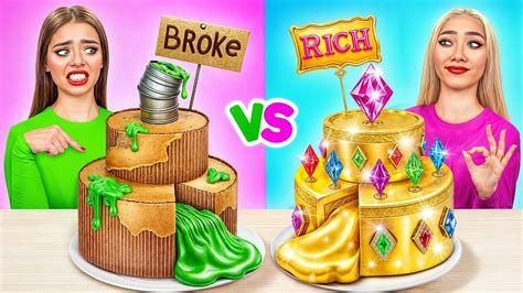 Rich Vs Broke Cake Decorating Challenge Edible Battle By Multi DO