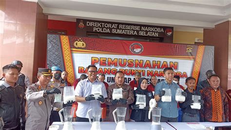 Hasil Ungkap Kasus Ditresnarkoba Polda Sumsel Lebih Dari 7 Kilogram