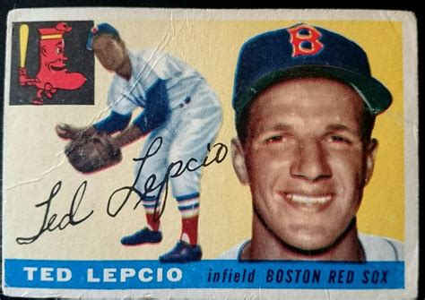 Vintage 1955 Ted Lepcio Topps 128 Boston Red Sox Decent Grade Etsy