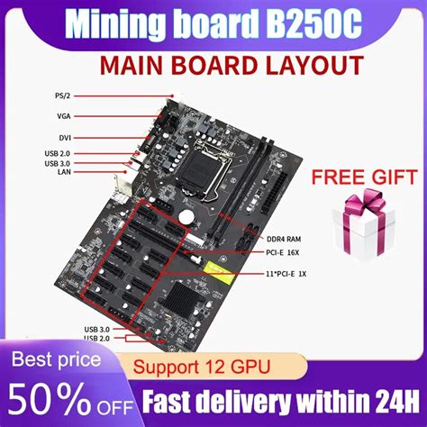 Placa Base De Miner A B250 Expert 12 PCIE Miner Rig BTC ETH Para Asus