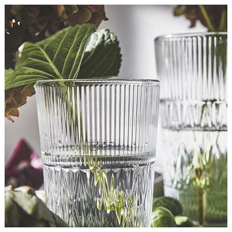 SmÄllspirea Vase Clear Glasspatterned 8 ¾ Ikea