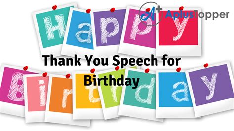 Thank You Speech for Birthday | Birthday Thank You Speech for Students and Children in English ...