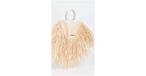 Jacquemus Le Petite Baci Small Leather Trimmed Fringed Raffia Tote In