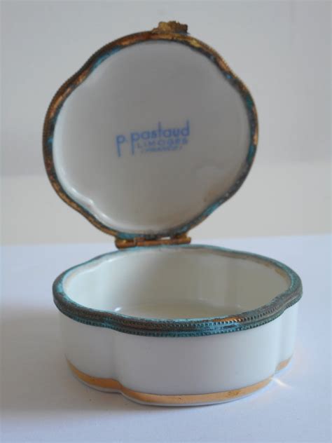 Stunning Vintage French Limoges Porcelain Pill Box Trinket Etsy