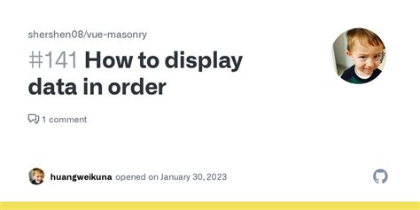 How To Display Data In Order Issue Shershen Vue Masonry Github