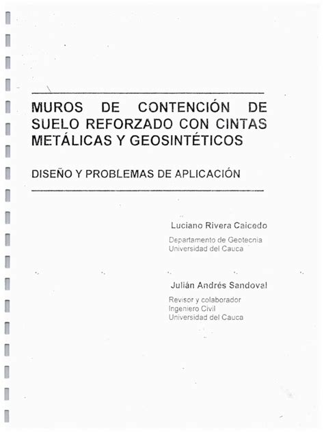 Libro Muros De Contencion De Suelos Pdf