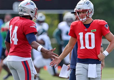 Patriots Training Camp Day 15 Drake Maye Reps With Starting O Line