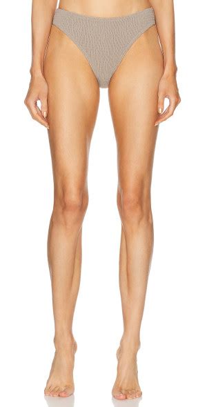 Toteme Smocked Mid Rise Bikini Bottom