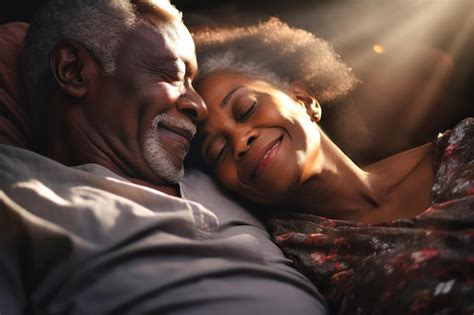 Premium Photo Love Lives Forever Senior Dark Skinned Couple At Home