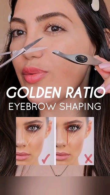 Eyebrow Shaping ️ Golden Ratio Method 🌟 Eyebrowtutorial Eyebrowtips