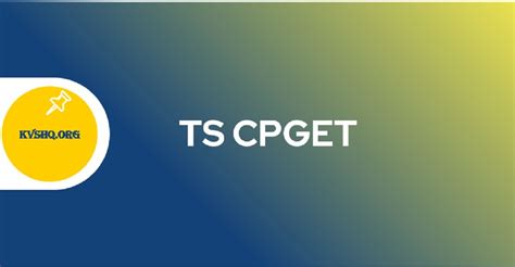 Ts Cpget Application Form Exam Date Eligibility Pg Admission