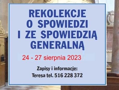 Rekolekcje O Spowiedzi Centrum Pojednania