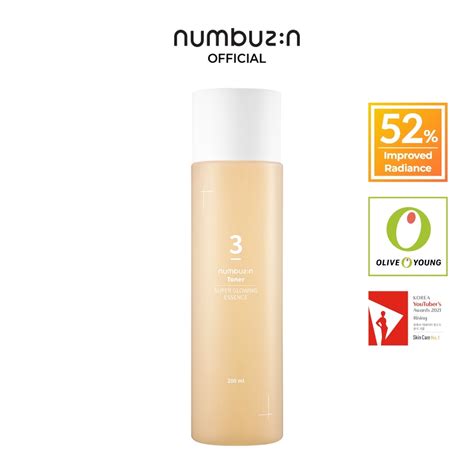 Numbuzin No3 Super Glowing Essence Toner 200ml Shopee Malaysia