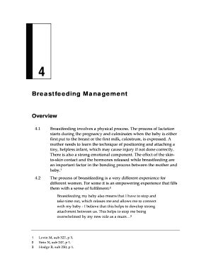 Fillable Online Breastfeeding Management Fax Email Print PdfFiller