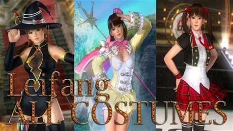 Dead Or Alive 5 Last Round All Leifang Costumes Victory Poses Youtube