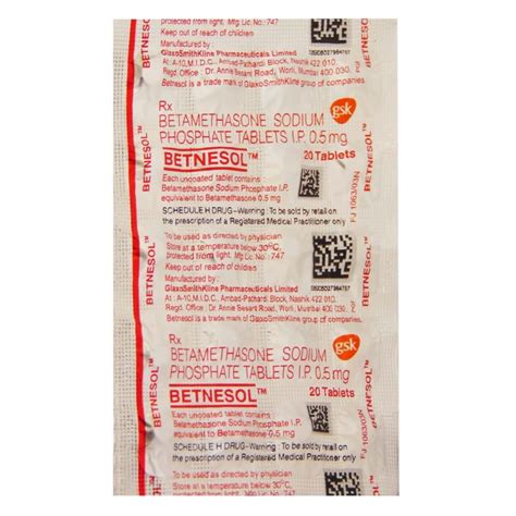 GSK BETNESOL TABLET 20 Tablets Medicine Bhandar