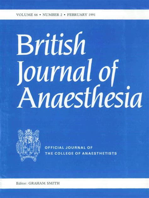 Table Of Contents Page British Journal Of Anaesthesia