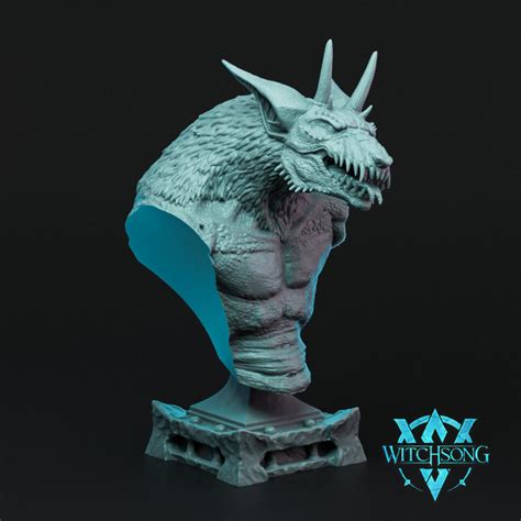 3d Printable Bust The Gargoyle By Witchsong Miniatures