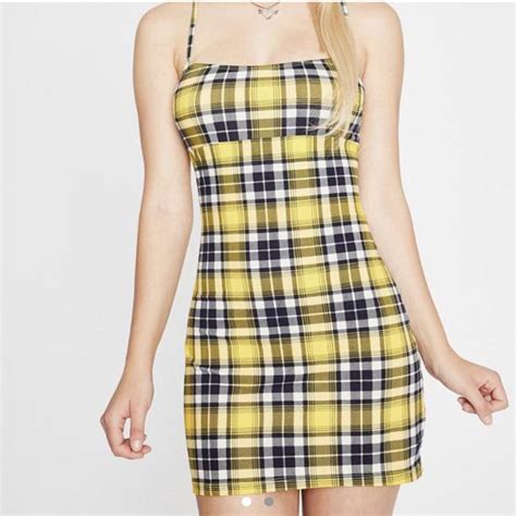 Yellow Plaid Dress