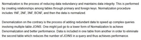 [Solved] Which of the following are examples of denormalization? (Check all... | Course Hero