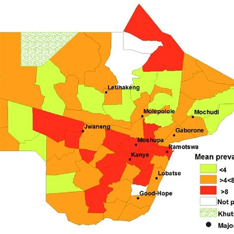 Geospatial Distribution Of The Mean Prevalence Of Bovine Cysticercosis