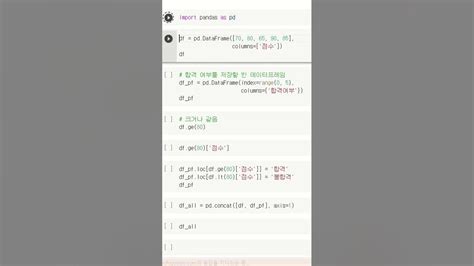 Pandas 판다스 숫자 크기 비교 함수 Le Lt Ge Gt Eq 사용법 Python Pandas 마스터하기 Youtube