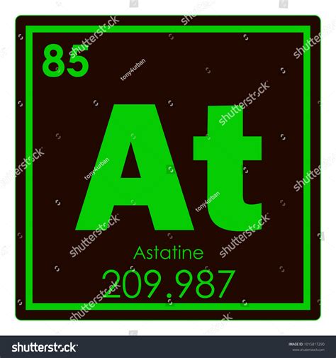 Astatine Chemical Element Periodic Table Science Royalty Free Stock